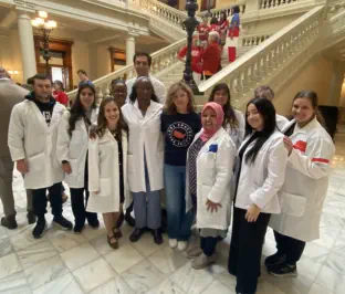 Physicians with GC4GS speak with legislators about the Pedicatric Health Safe Storage Act