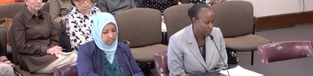 Keisha Fraser and Sofia Chaudhary testify to the Committee studying the need for safe gun storage laws in Georgia